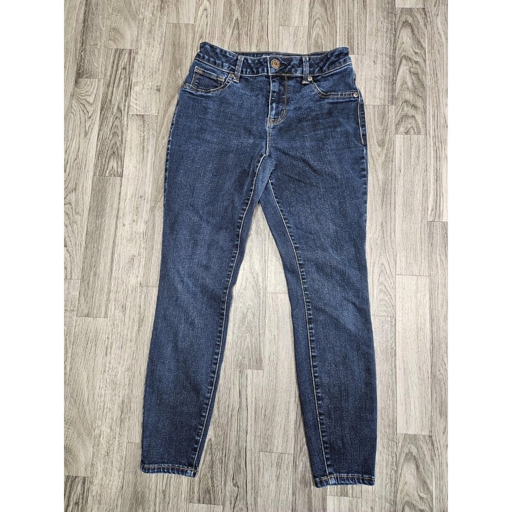 (3/$35) Maurices Jeans Womens Small Short Blue High-Rise Stretch Denim Tapered